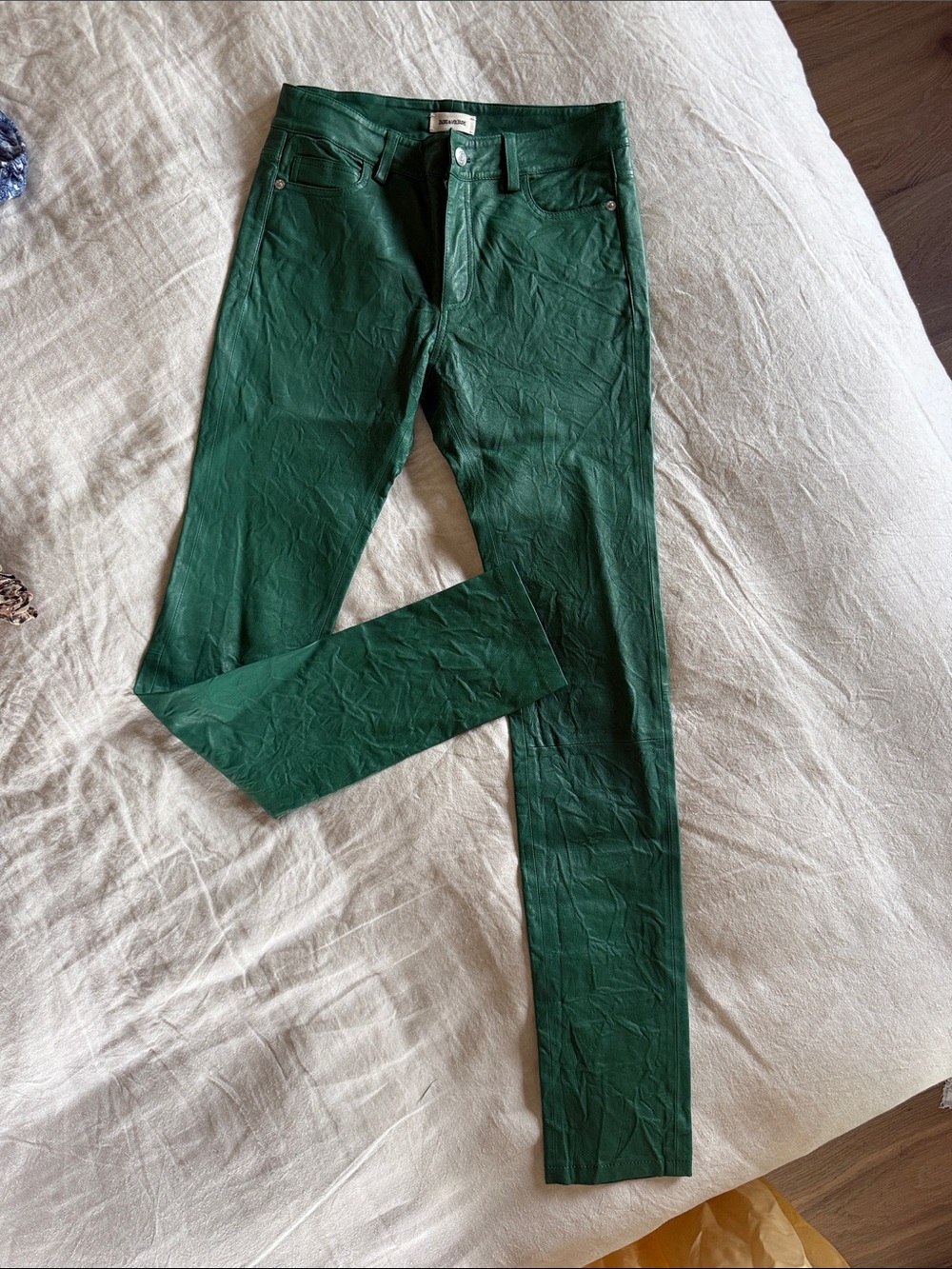 Zadig & Voltaire 100% Leather Green Jeans